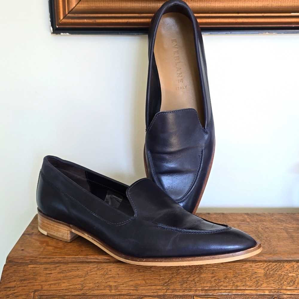 Everlane Black Leather Loafers